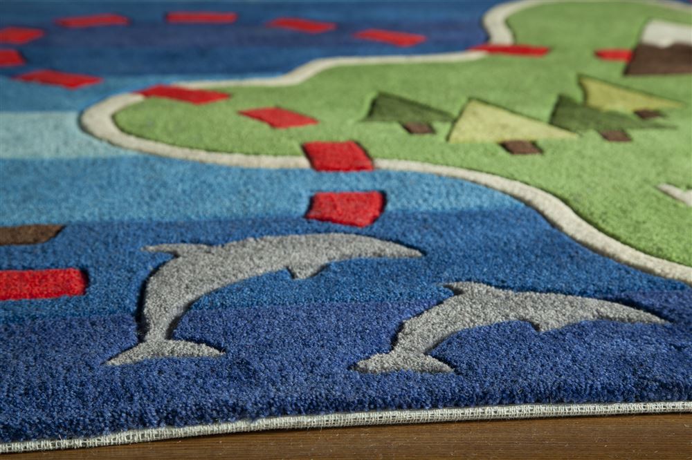 Contemporary LMOJULMJ25 Area Rug - Lil Mo Whimsy Collection 